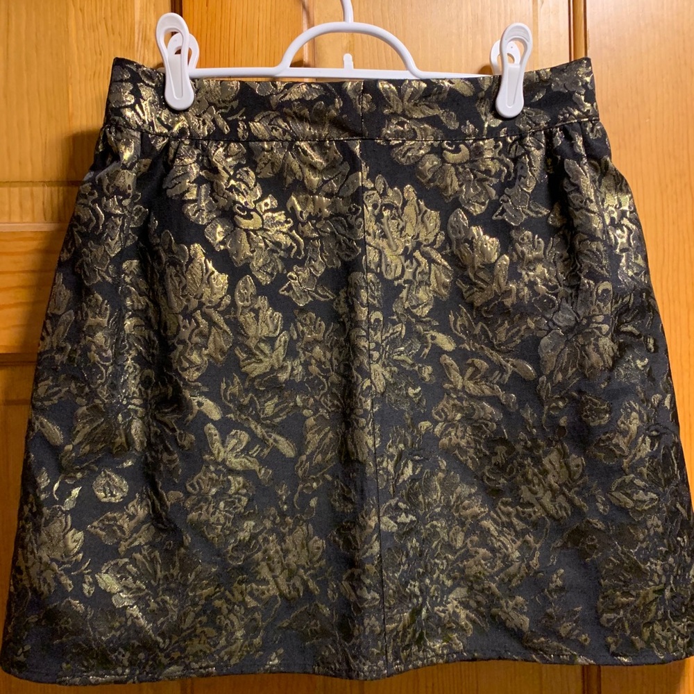 Brand New Black Skirt with Gold Details